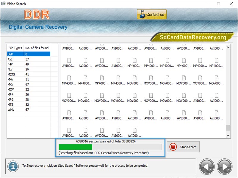 Screenshot of Digital Camera Recovery Software 6.6.6.2