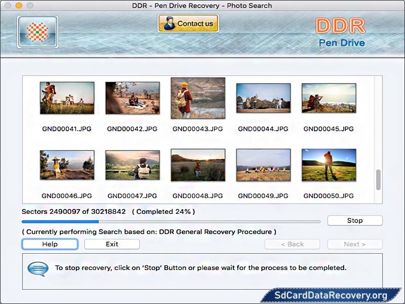 Screenshot of MAC USB Drive Data Recovery Software