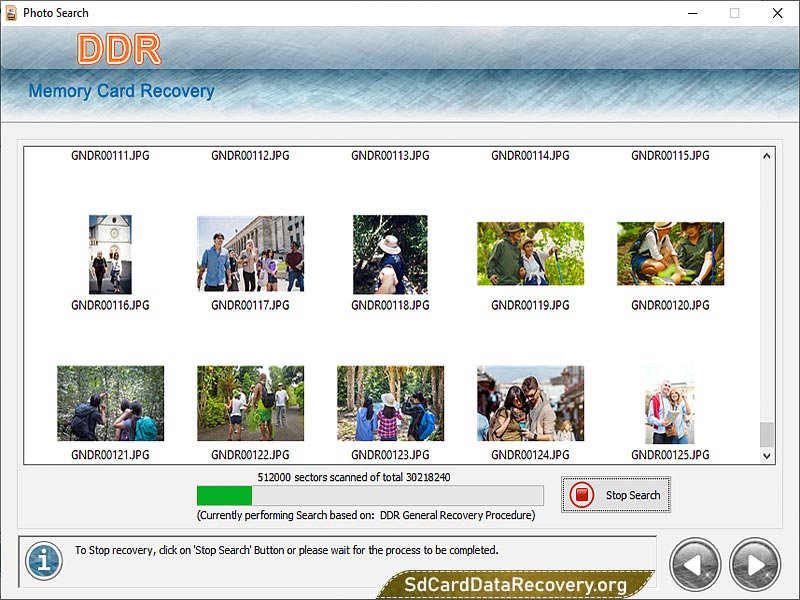 PC Card Memory Data Recovery Software screenshot