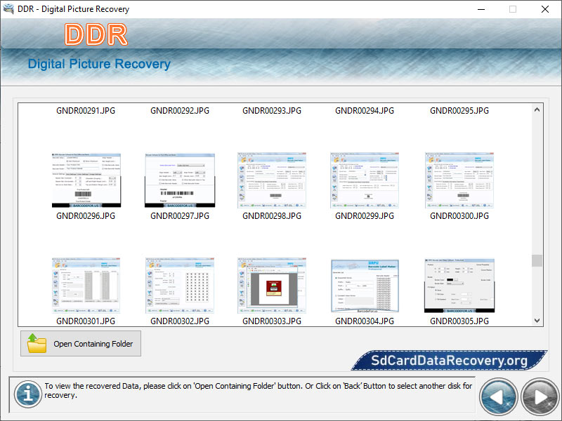 Screenshot of Photo Recovery Software