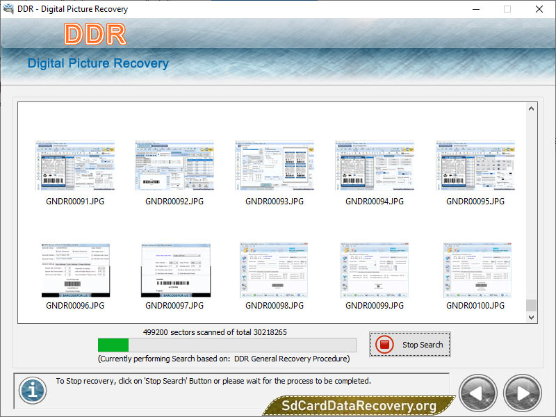 Digital Picture Recovery Software screenshot