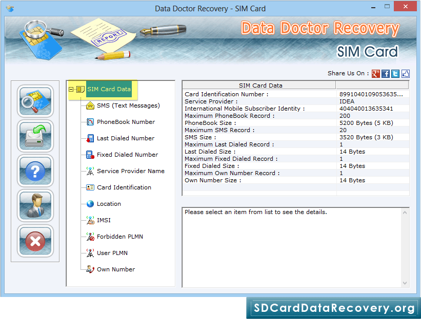 SIM Card Data