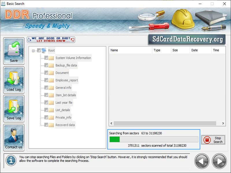 Screenshot of Professional Card Data Recovery Tool