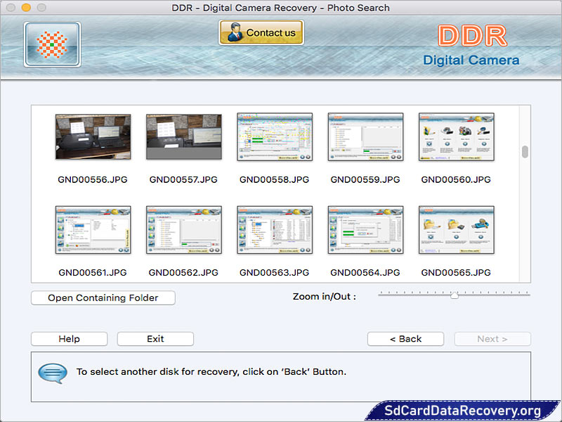 Screenshot of Digital Camera MAC Recovery Software
